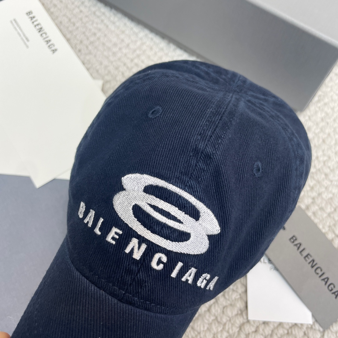 발렌시아가 더블 링 자수 베이스볼 모자 상세 이미지 6