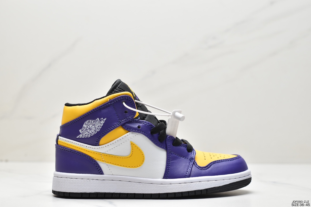 125 耐克Nike Air Jordan 1 Mid”Green Yellow”AJ1乔丹一代中帮DQ8426-517