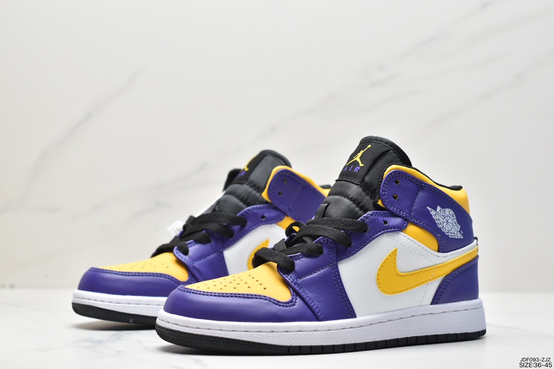 125 耐克Nike Air Jordan 1 Mid”Green Yellow”AJ1乔丹一代中帮DQ8426-517