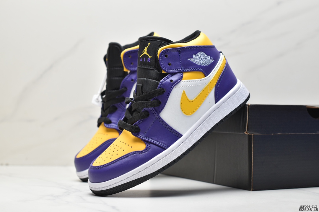125 耐克Nike Air Jordan 1 Mid”Green Yellow”AJ1乔丹一代中帮DQ8426-517