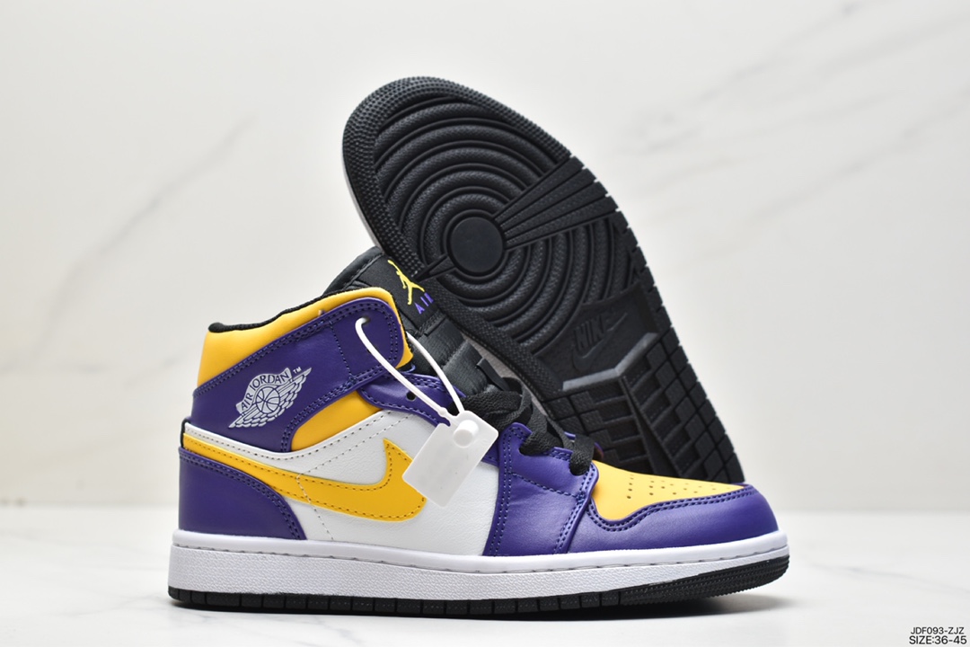 125 耐克Nike Air Jordan 1 Mid”Green Yellow”AJ1乔丹一代中帮DQ8426-517