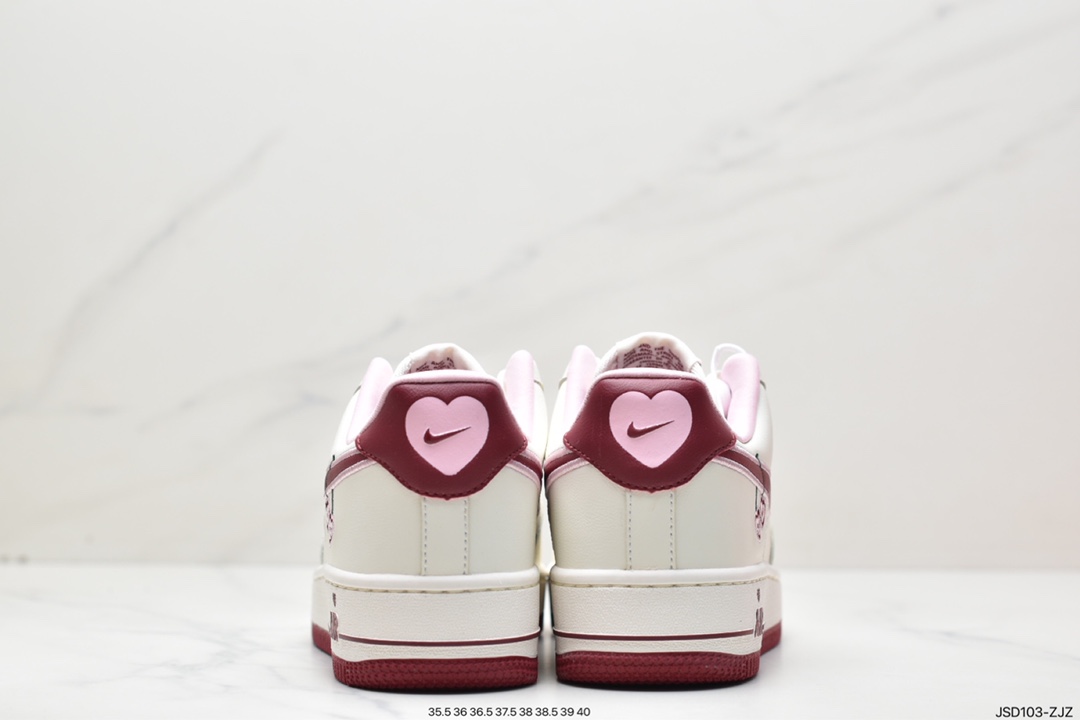 200 情人节白粉红耐克 Nike Air Force 1 Low 小勾 空军一号低帮百搭休闲运动板鞋FD4616-161