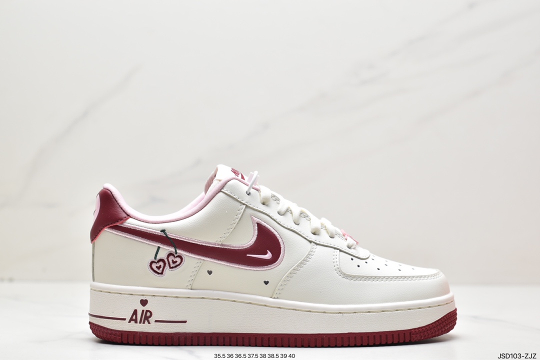 200 情人节白粉红耐克 Nike Air Force 1 Low 小勾 空军一号低帮百搭休闲运动板鞋FD4616-161