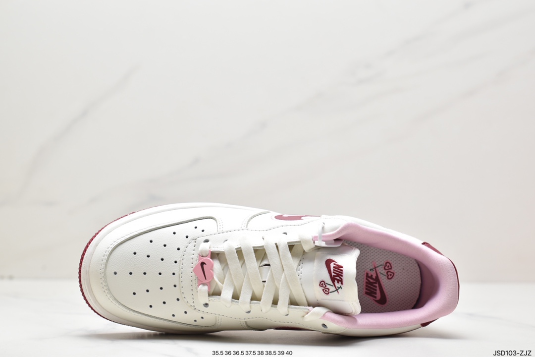 200 情人节白粉红耐克 Nike Air Force 1 Low 小勾 空军一号低帮百搭休闲运动板鞋FD4616-161