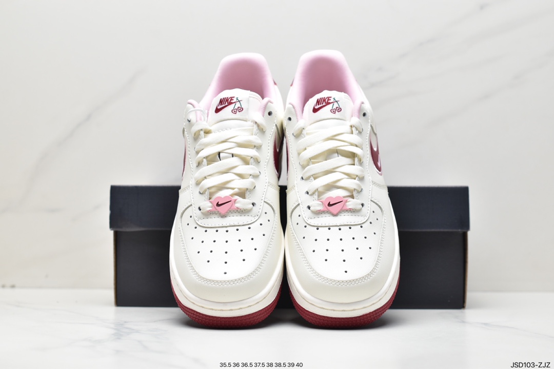 200 情人节白粉红耐克 Nike Air Force 1 Low 小勾 空军一号低帮百搭休闲运动板鞋FD4616-161