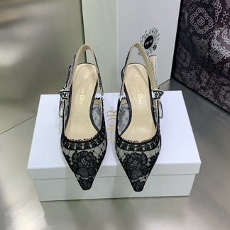 Dior Shoes High Heel Pumps Sandals Replica 1:1 High Quality Rose Embroidery Genuine Leather Sheepskin Spring/Summer Collection