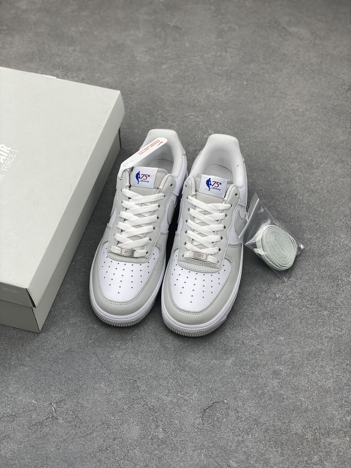 Nike Air Force 1 NBA 75th Anniversary Edition - Gray and White Sneakers 9 i1676144014 1692 7