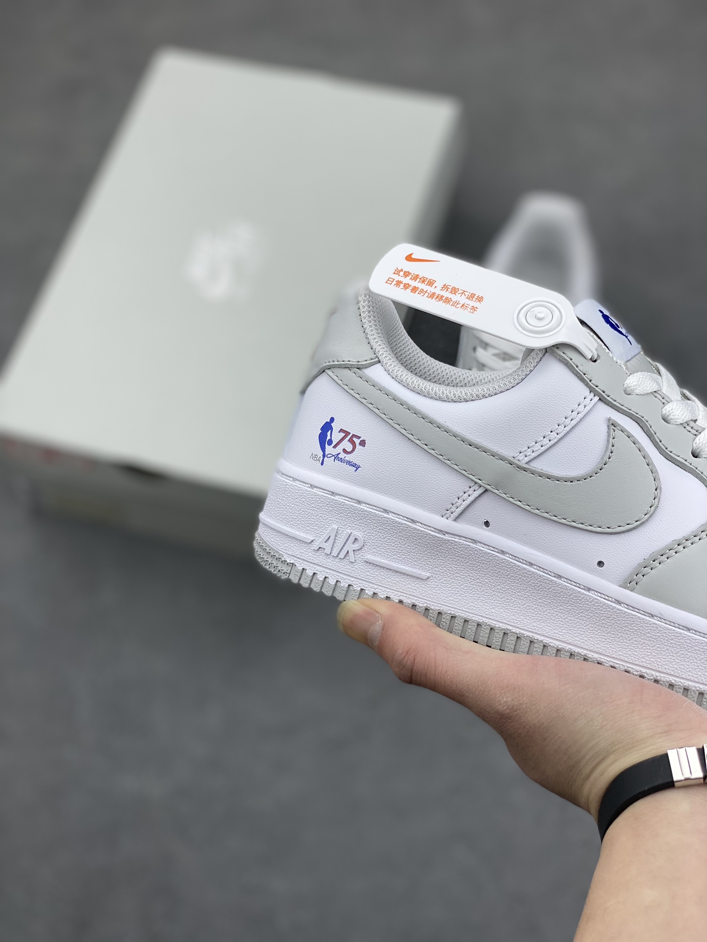Nike Air Force 1 NBA 75th Anniversary Edition - Gray and White Sneakers 6 i1676144014 3429 4
