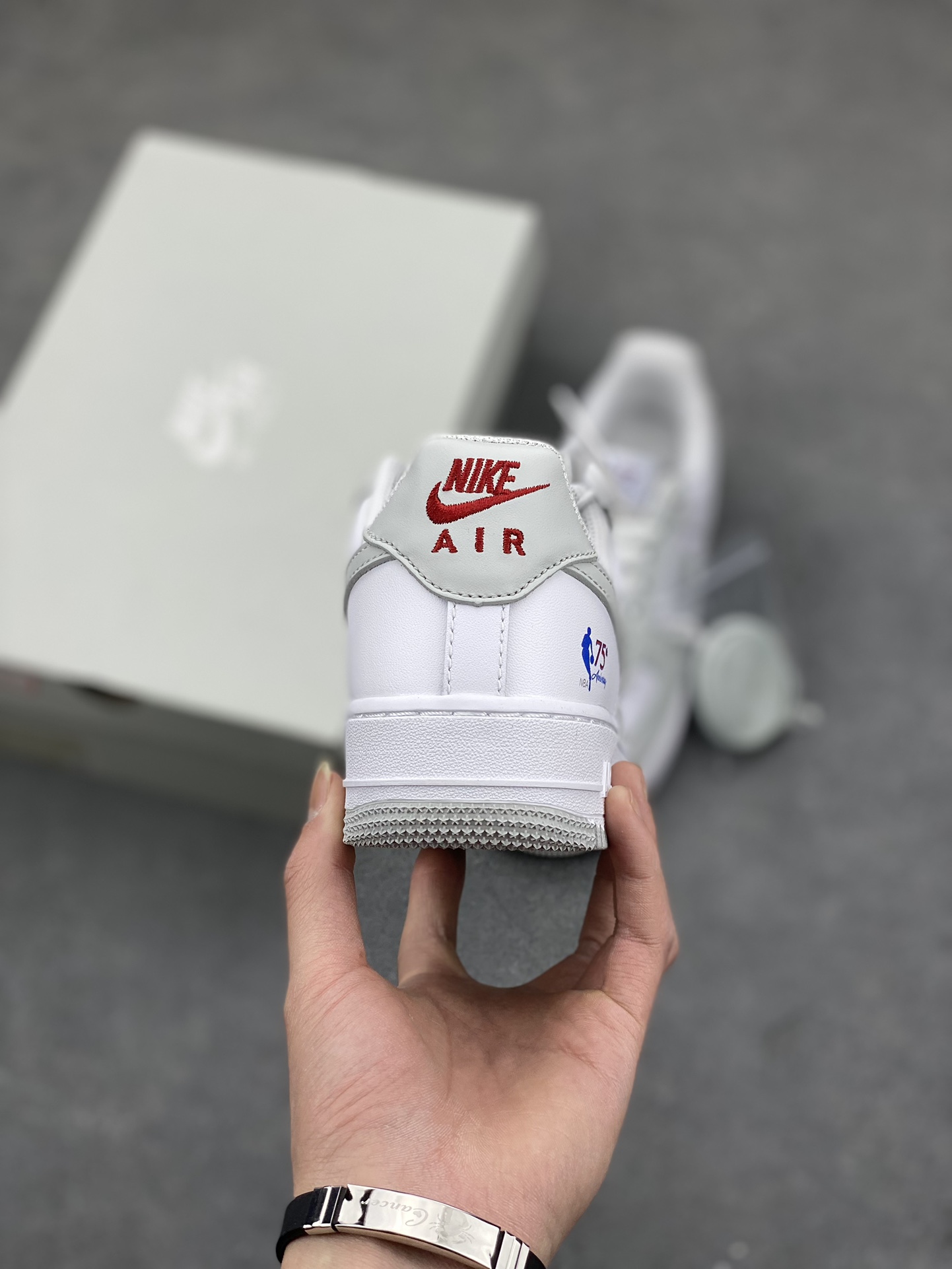 Nike Air Force 1 NBA 75th Anniversary Edition - Gray and White Sneakers 5 i1676144014 7263 3