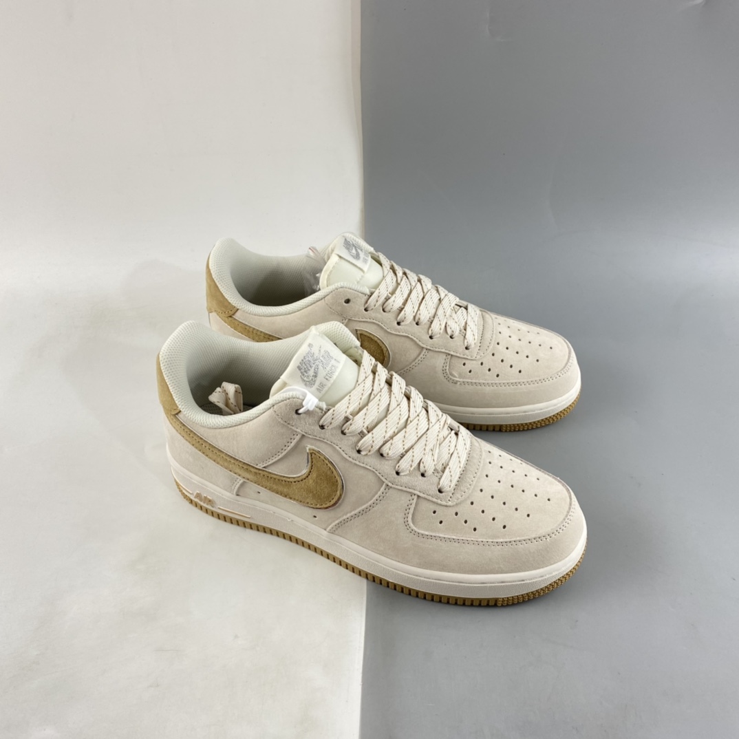 P260 Akira x Nike Air Force 1'07 Low 莫兰迪黄 麂皮板鞋 DP3966-173