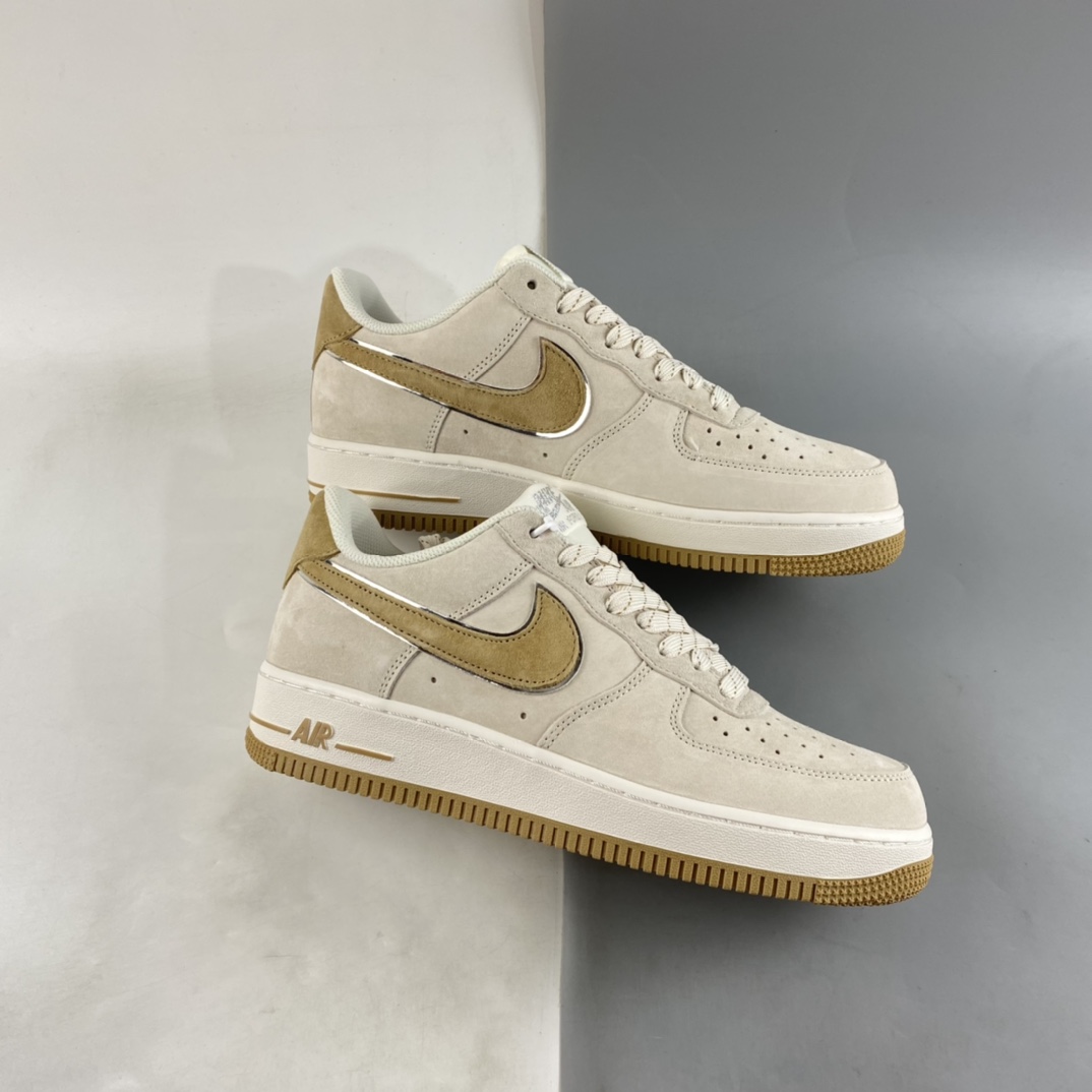 P260 Akira x Nike Air Force 1'07 Low 莫兰迪黄 麂皮板鞋 DP3966-173