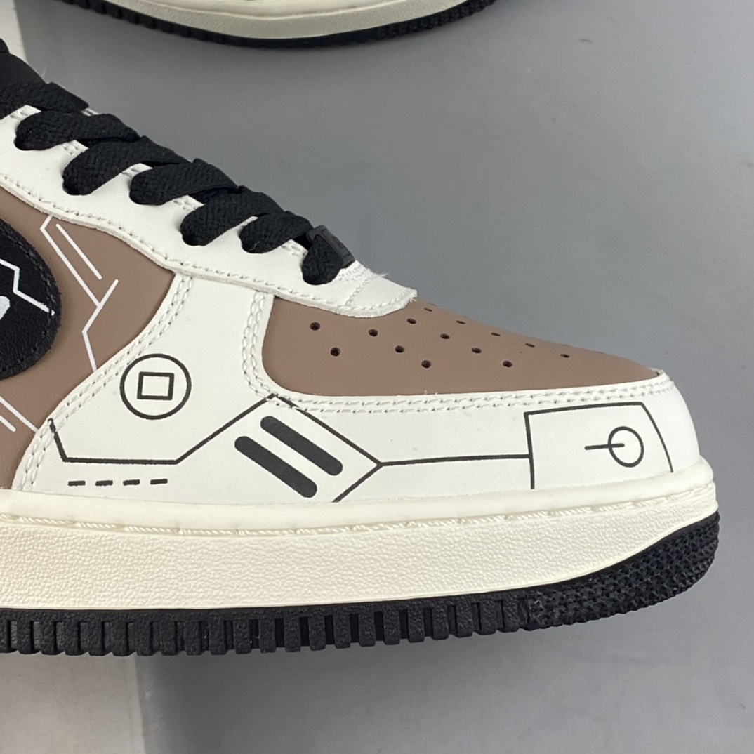 Nike Air Force 1'07 Low PS5 video game theme brown sneakers CW2288-222