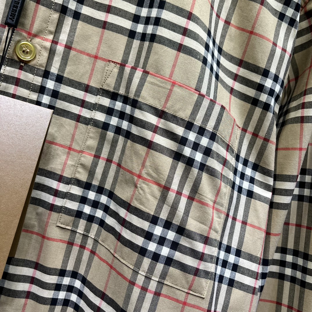 BBR经典款小米格府绸长袖衬衫,码数S-XXL 卡其 7