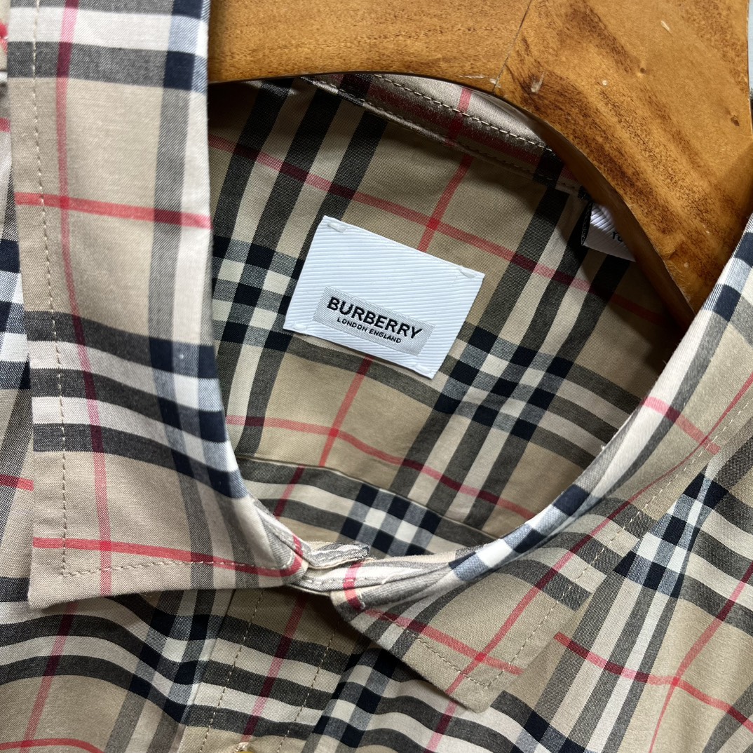 BBR经典款小米格府绸长袖衬衫,码数S-XXL 卡其 6