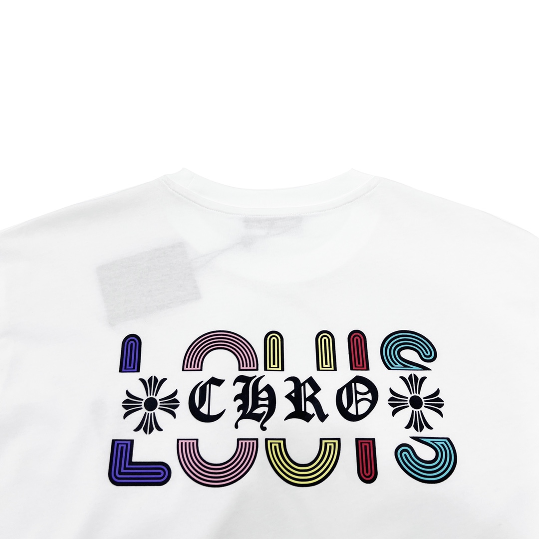 160 Louis Vuitton × Chrome Hearts联名logo印花短袖