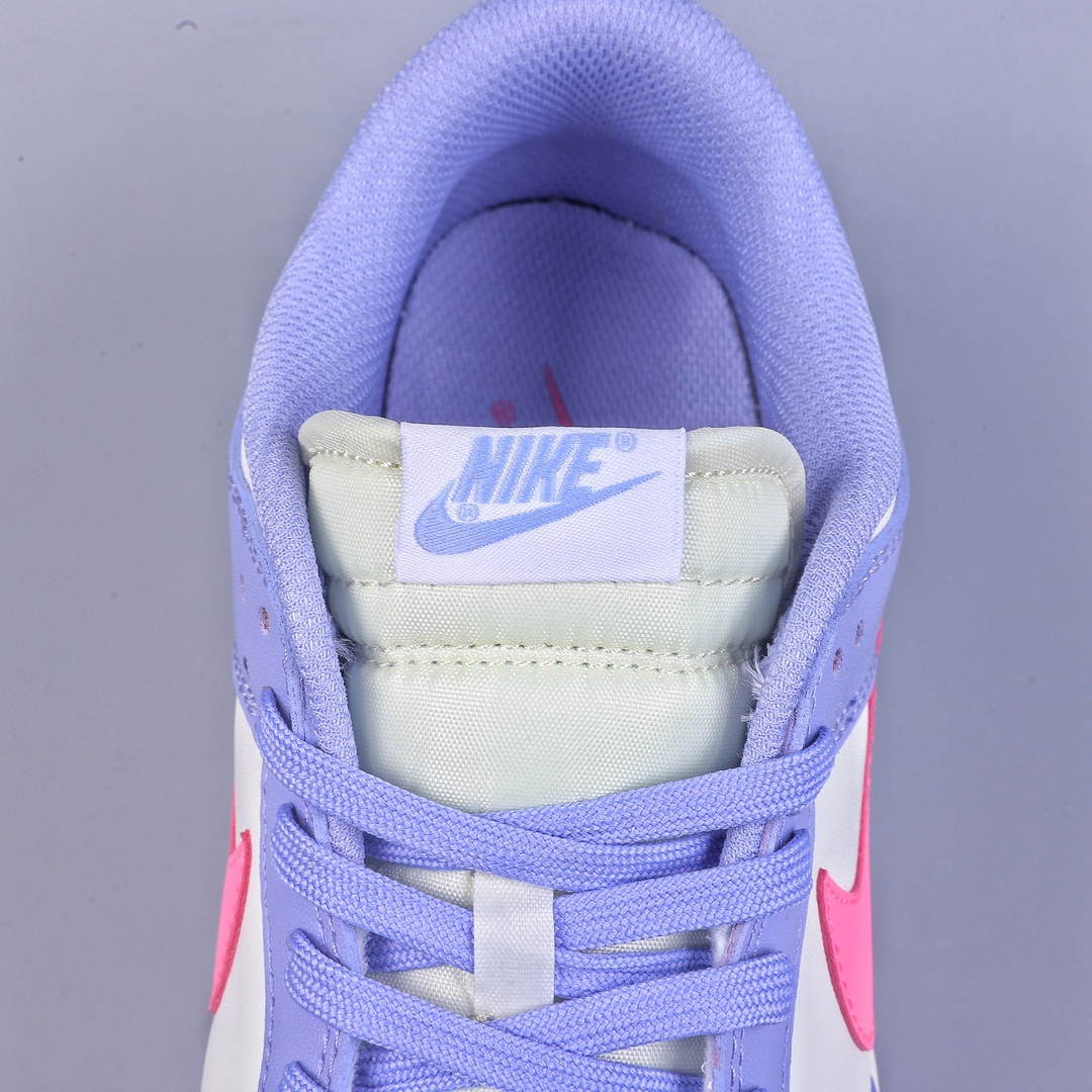 Epic value for money Nk SB Dunk Low white, blue and pink color SB smashed backboard fashion casual sneakers DD1503-500