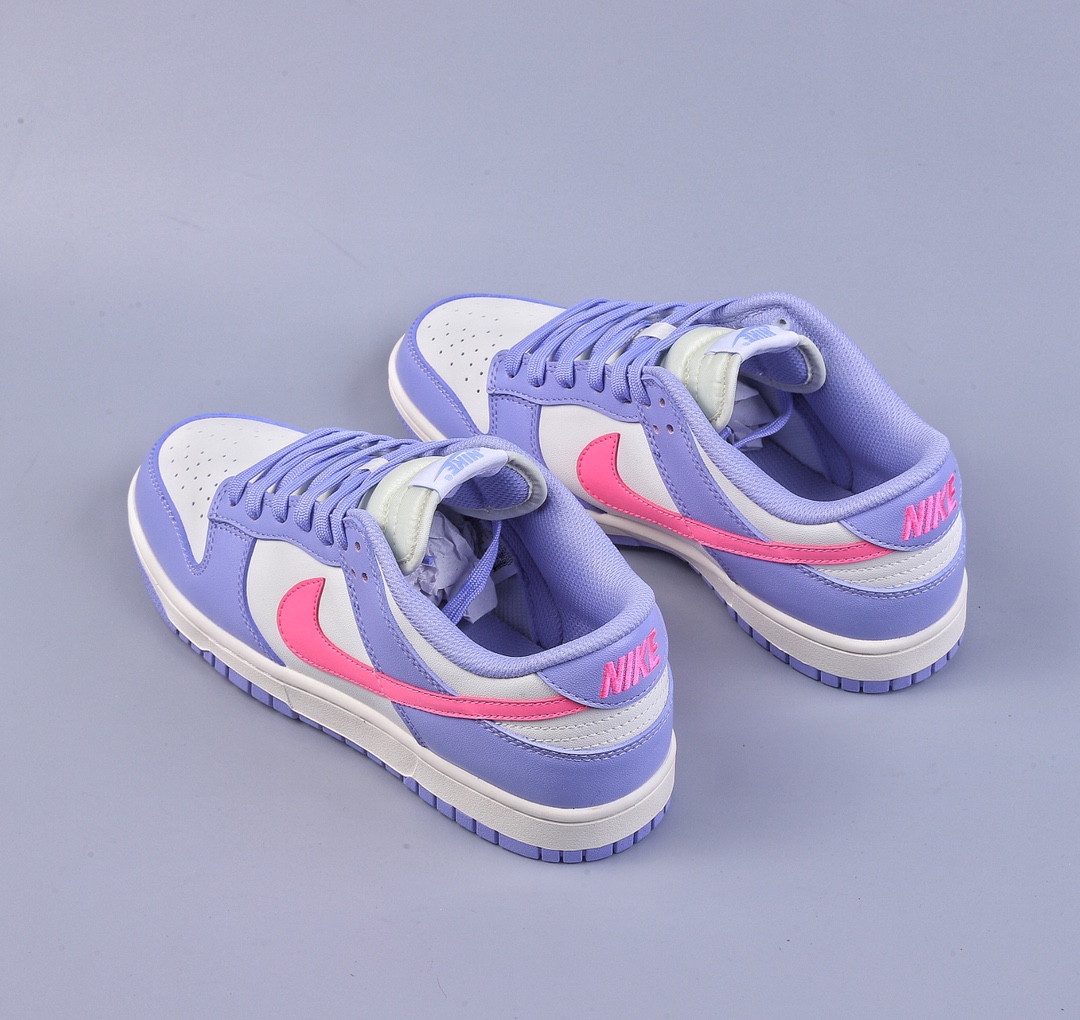 Epic value for money Nk SB Dunk Low white, blue and pink color SB smashed backboard fashion casual sneakers DD1503-500