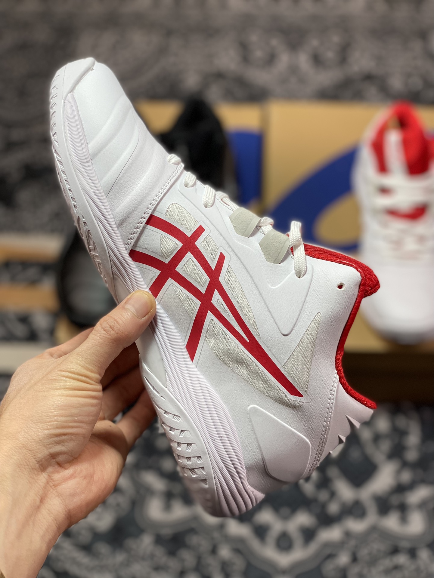 Asics Gelhoop V13 Generation Series Mitsui Hisashi Lightweight Breathable Casual Sports Basketball Shoes ”White Red” 1063A035-104