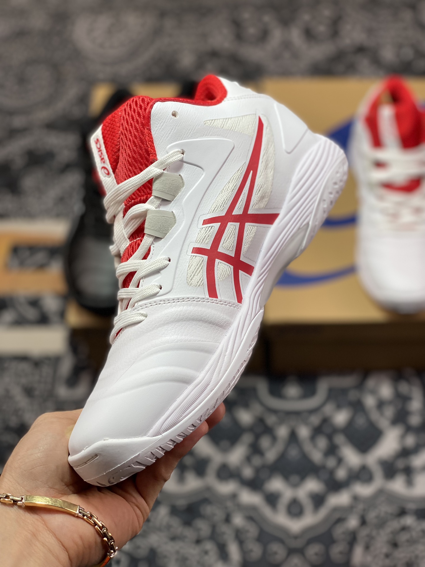 Asics Gelhoop V13 Generation Series Mitsui Hisashi Lightweight Breathable Casual Sports Basketball Shoes ”White Red” 1063A035-104