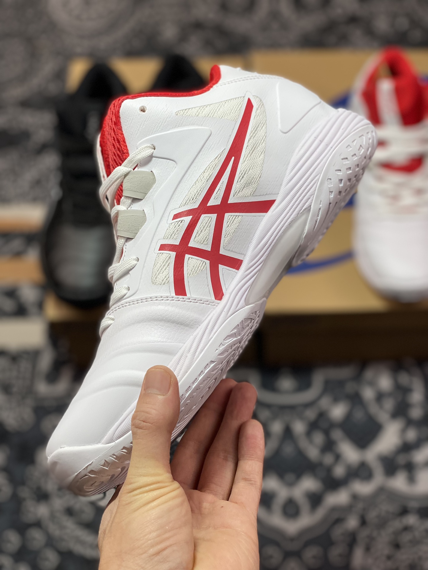 Asics Gelhoop V13 Generation Series Mitsui Hisashi Lightweight Breathable Casual Sports Basketball Shoes ”White Red” 1063A035-104