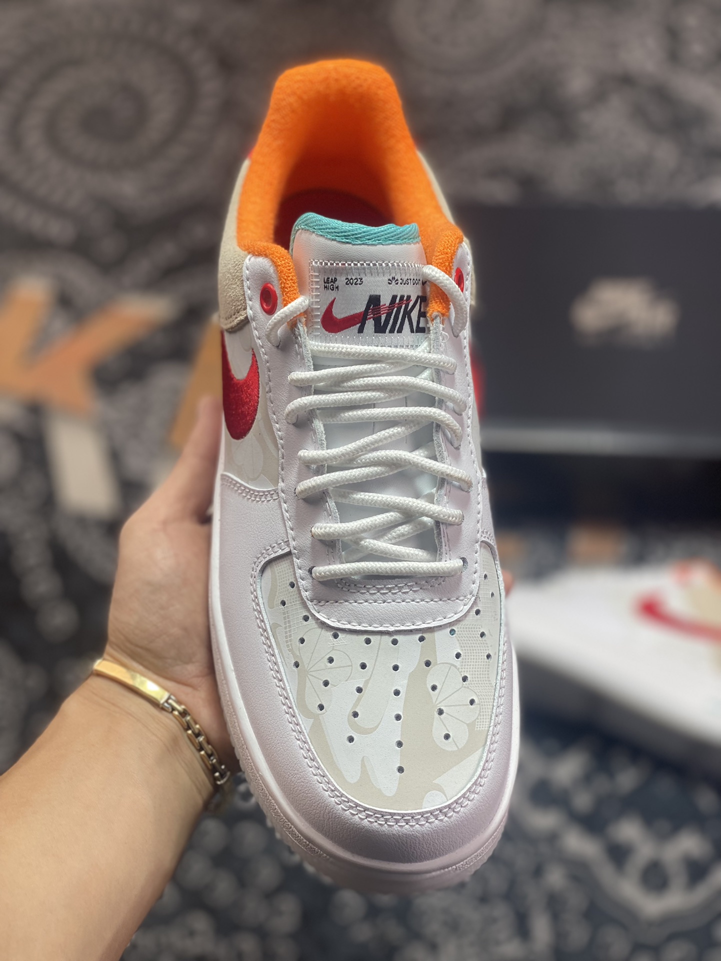220 Nike Air Force 1'07 Low ”Just Do It”空军一号低帮板鞋“兔年白橙”FD4205-161