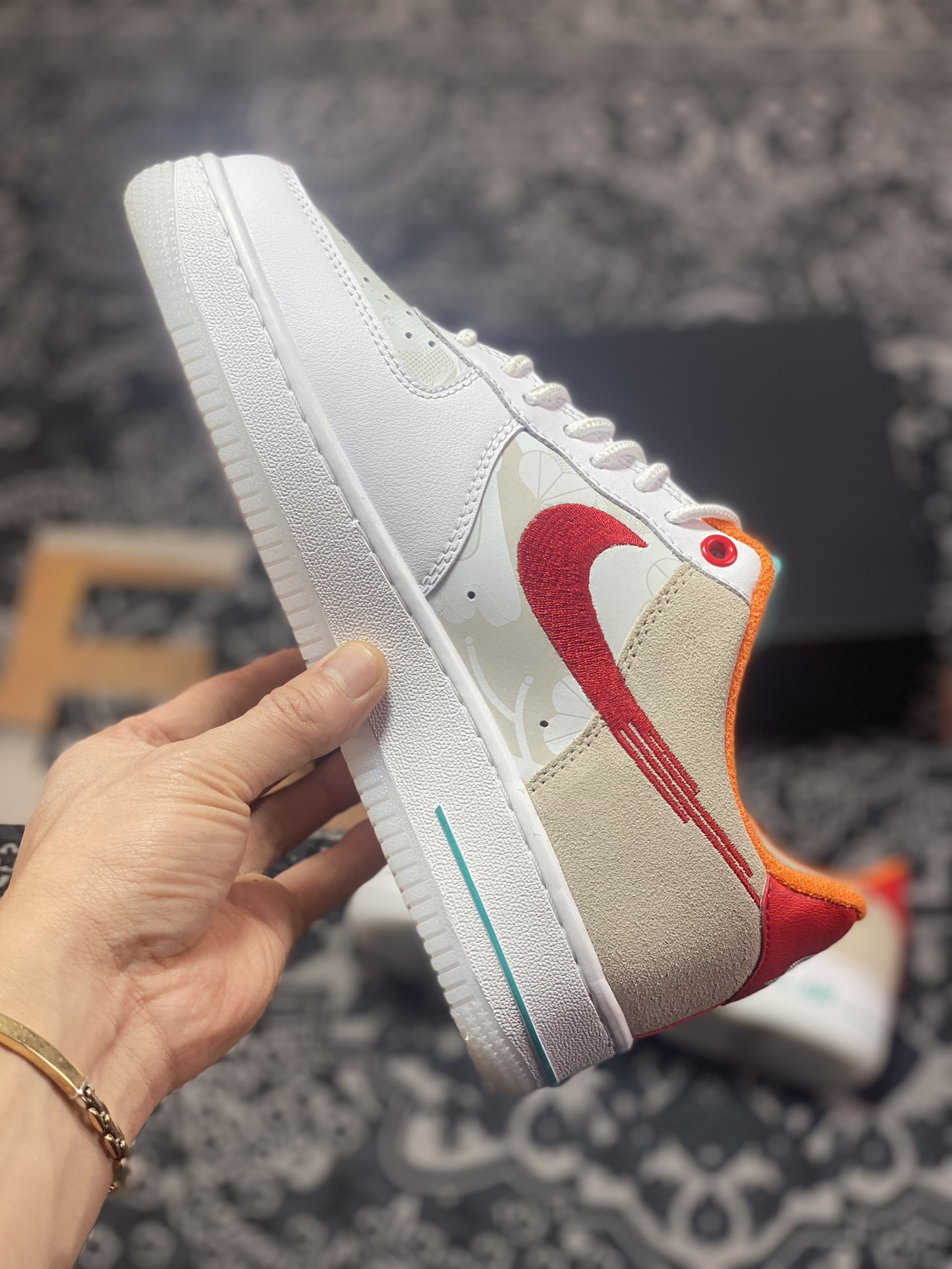 220 Nike Air Force 1'07 Low ”Just Do It”空军一号低帮板鞋“兔年白橙”FD4205-161