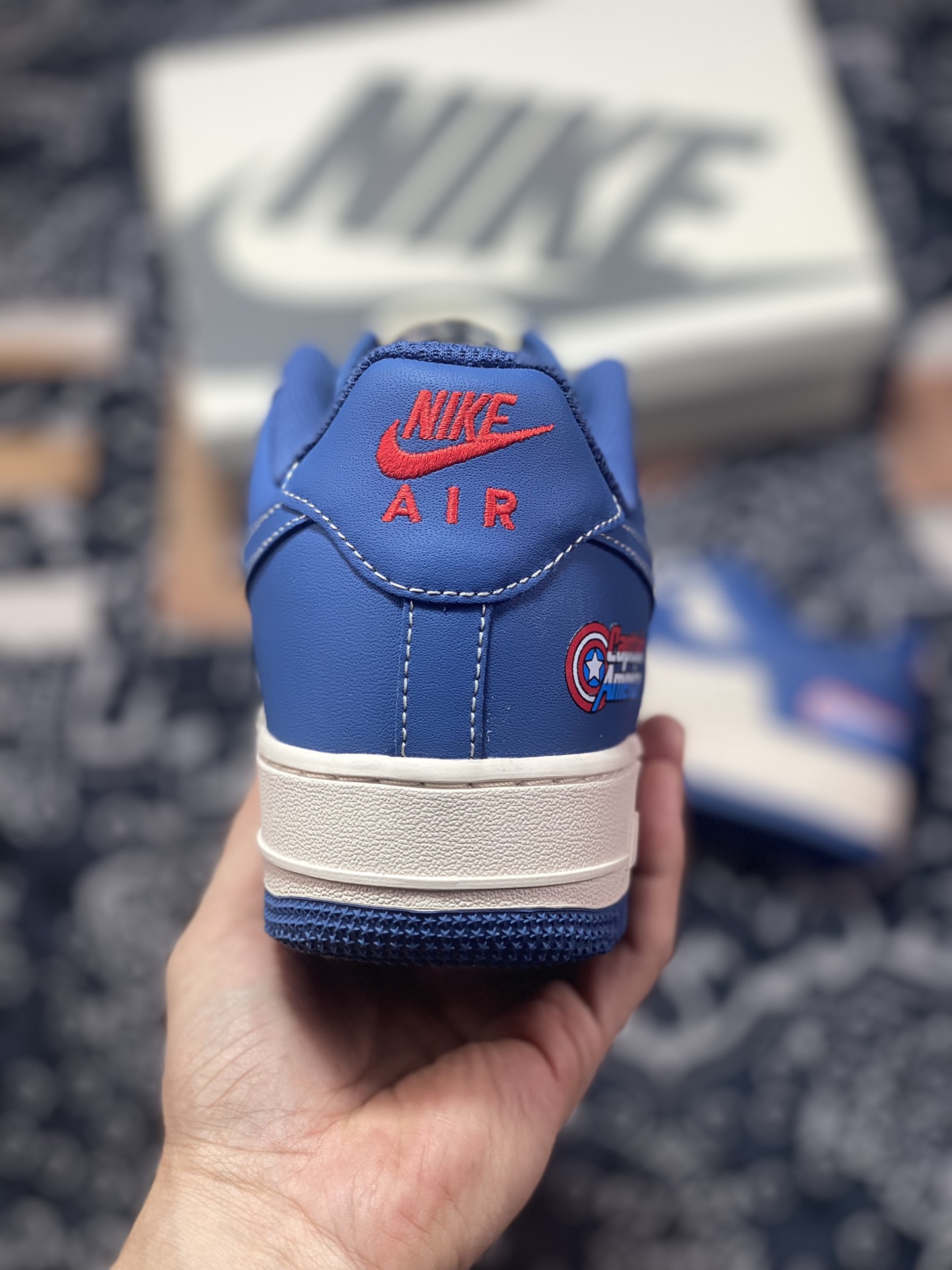 260  Nike Air Force 1 07 LV8”Captain America”空军一号经典板鞋“美队蓝米红”BS9055-804