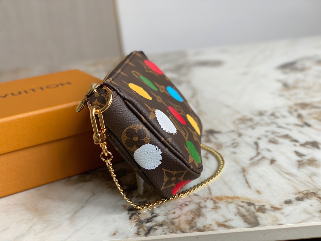 顶级原单M81866丝印老花麻将包系列MINIPOCHETTEACCESSORIES小手袋波点大师草间弥
