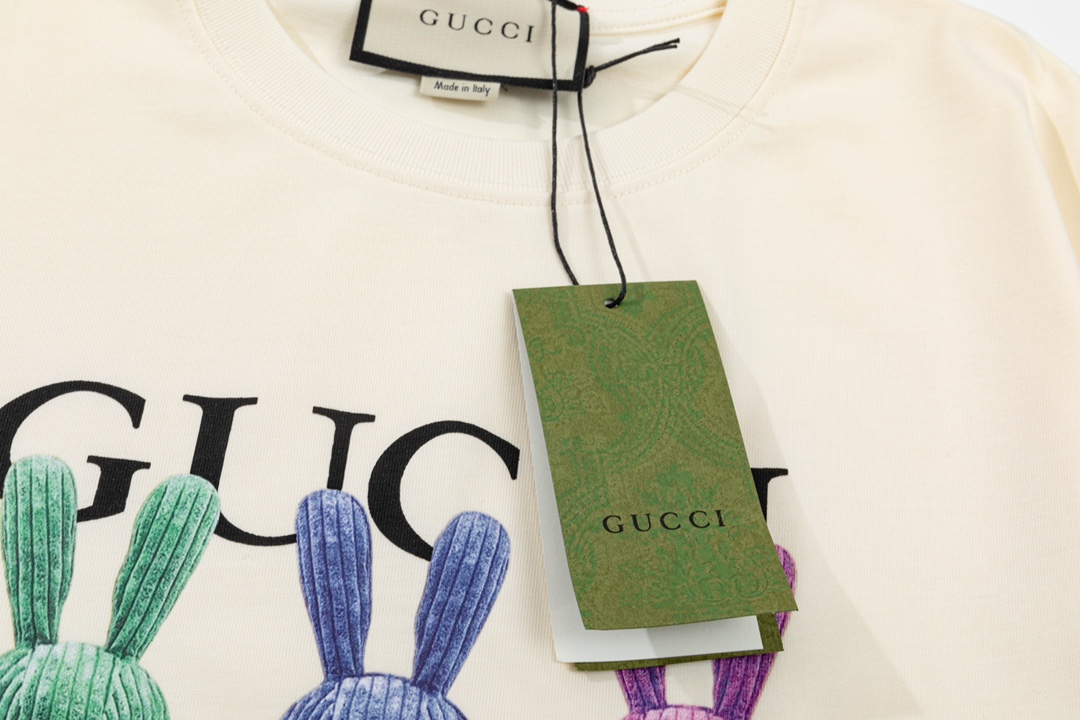 GUCCI 古驰 兔年限定 三只小兔 印花短袖