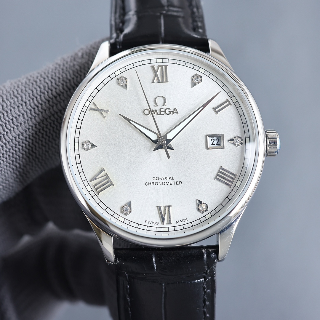 Omega Style Beige Leather Watches Watches Watches detail image 3 from source 765569