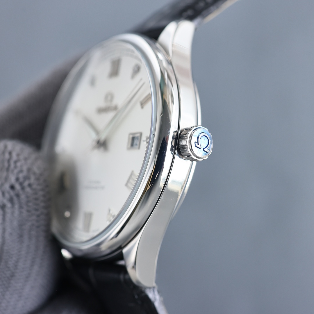 Omega Style Beige Leather Watches Watches Watches detail image 6 from source 765569