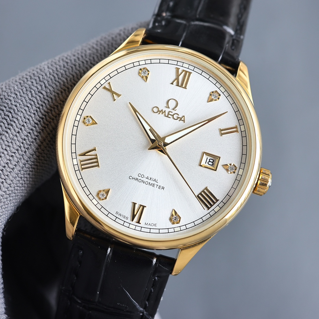 Omega Style Beige Leather Watches Watches Watches detail image 4 from source 765570