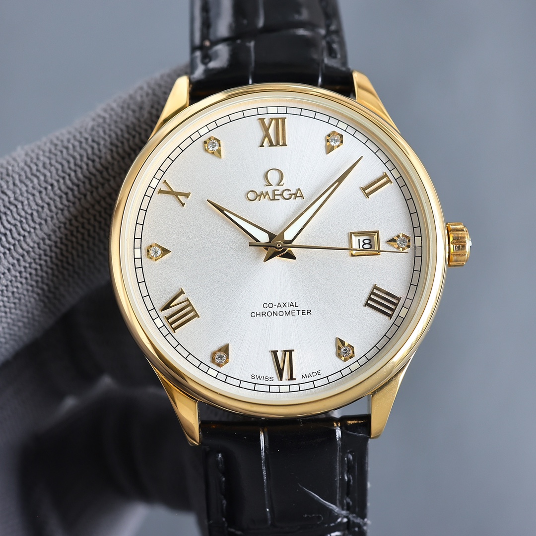 Omega Style Beige Leather Watches Watches Watches detail image 3 from source 765570