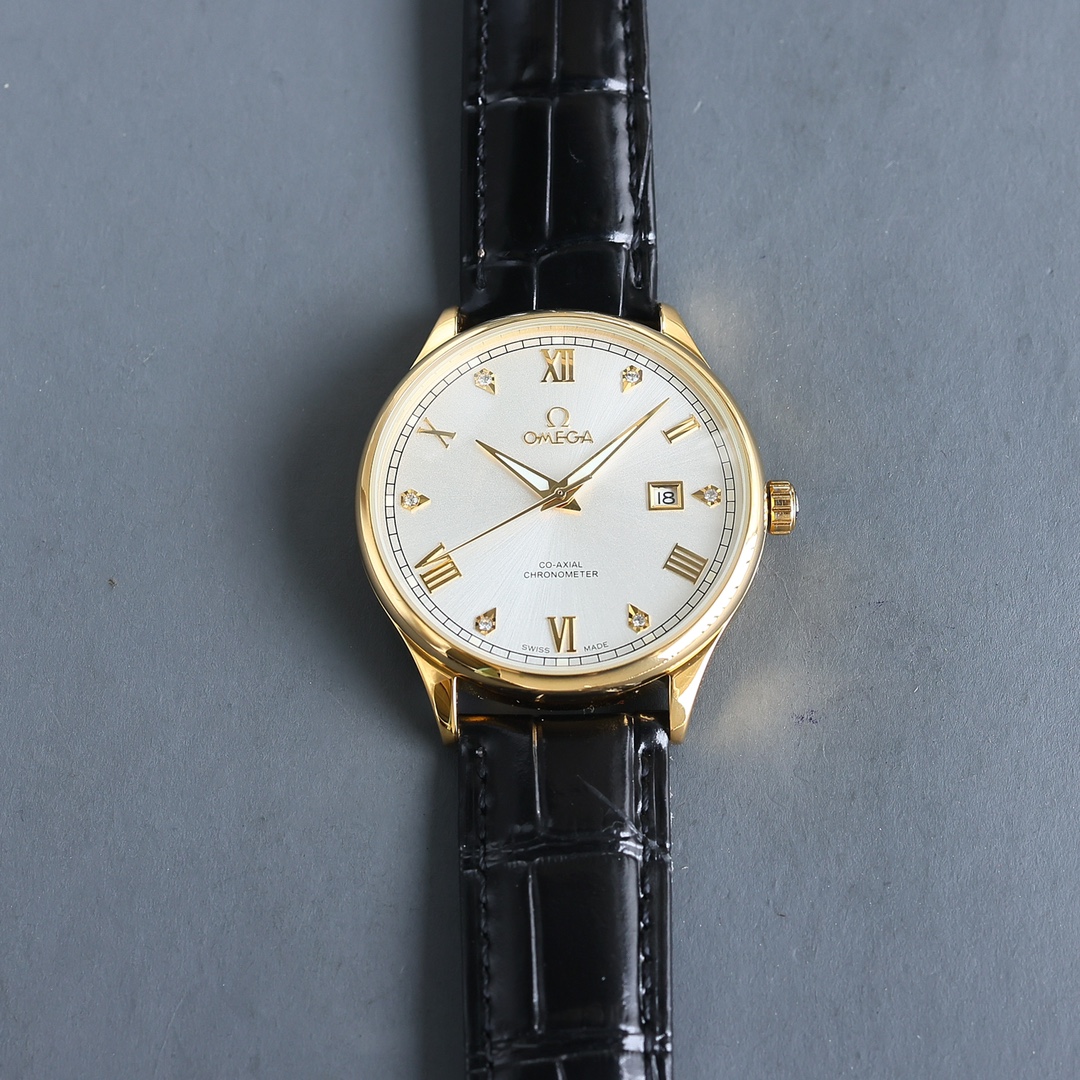 Omega Style Beige Leather Watches Watches Watches detail image 5 from source 765570