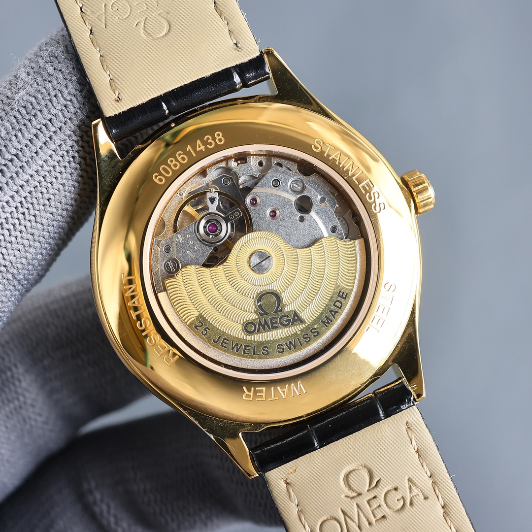 Omega Style Beige Leather Watches Watches Watches detail image 8 from source 765570