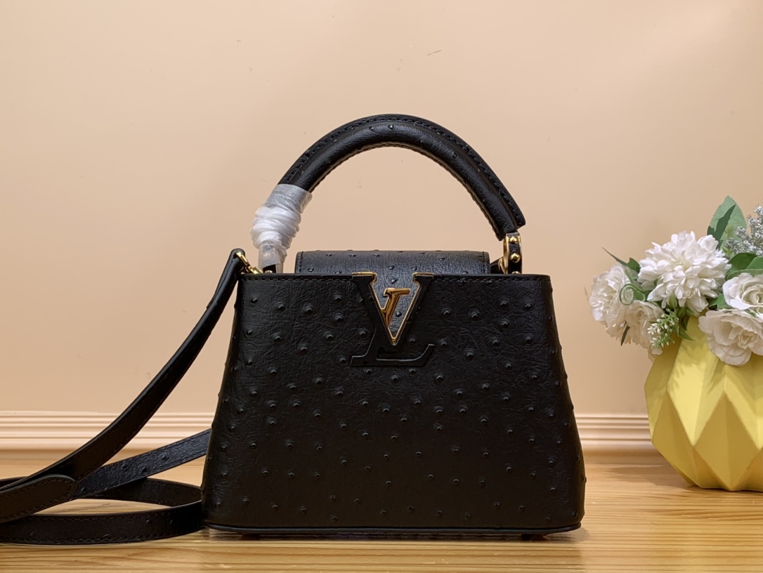 Louis Vuitton LV Capucines Bags Handbags Best Replica 1:1
 Cowhide Goat Skin Ostrich Leather Sheepskin Mini M94227