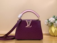 Louis Vuitton LV Capucines Bags Handbags Counter Quality
 Pink Purple Cowhide Goat Skin Ostrich Leather Sheepskin Mini M94227