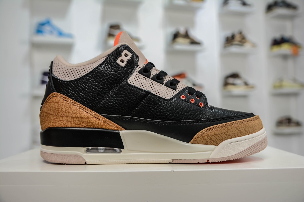 Top value for money Air Jordan 3 Retro ”Desert Elephant” Elephant Black Brown CT8532-008