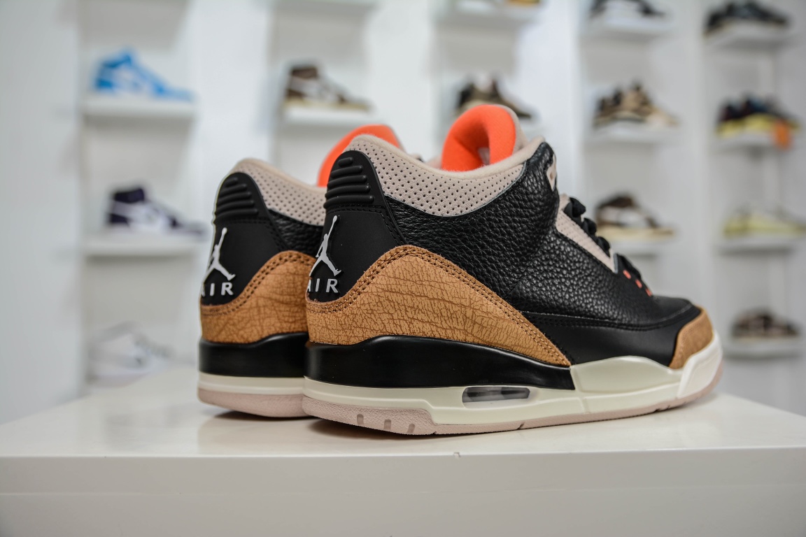 Top value for money Air Jordan 3 Retro ”Desert Elephant” Elephant Black Brown CT8532-008