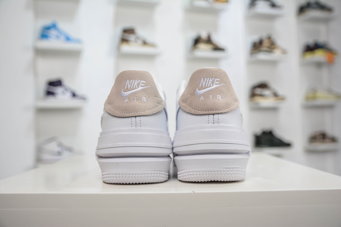 Nike Air Force 1 PLT.AF.ORM ”Triple White” Air Force 1 new low-top casual sneakers FB8473-100