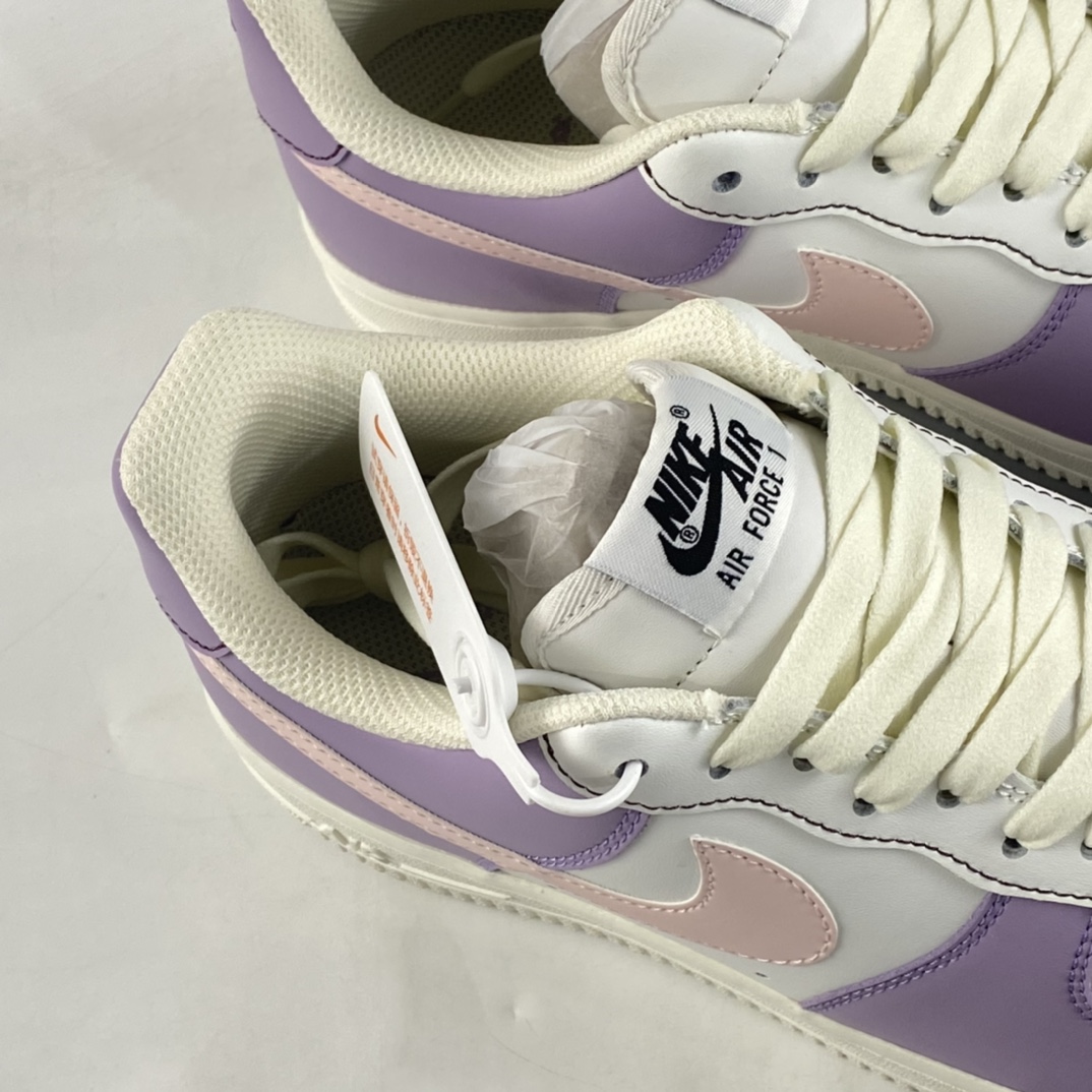 Nike Air Force 1'07 Low beige pink and purple color Air Force 1 low-top casual sneakers DQ6810-286