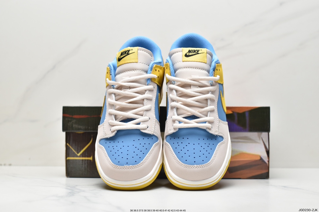 180 Kobe Bryant x Nike SB Dunk Low"8·24"扣篮系板鞋“拼接北卡蓝黄浅灰” LF2428-002