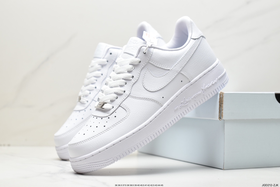 180 Drake x Air Force 1 Low 纯白字母印花 CZ8065-100