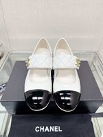 Chanel Single Layer Shoes High-End Designer
 Genuine Leather Lambskin Patent Sheepskin