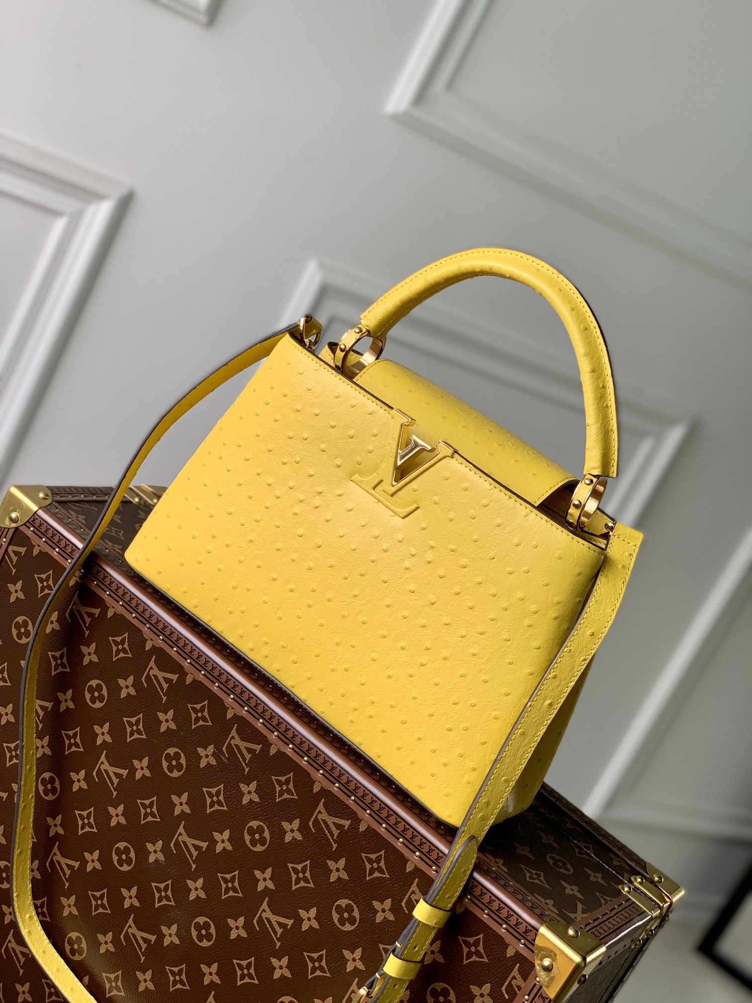 Louis Vuitton LV Capucines Bags Handbags Yellow Calfskin Cowhide M93483