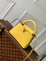 Louis Vuitton LV Capucines Bags Handbags Yellow Calfskin Cowhide Mini M93483