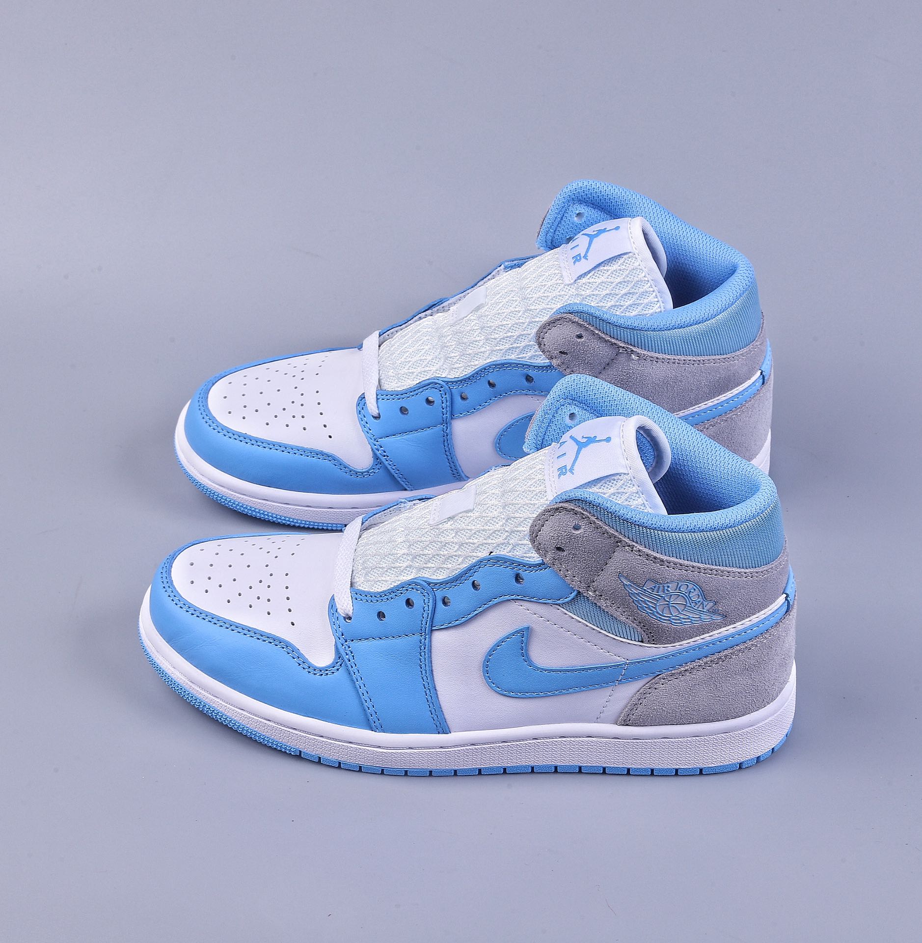 DT pure original Air Jordan AJ1 Mid ”University Blue” AJ1 Joe 1 North Carolina gray basketball shoes DX9276-100