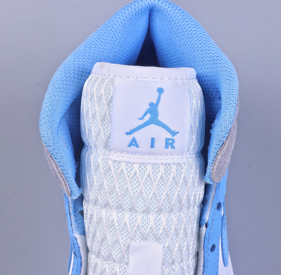 DT pure original Air Jordan AJ1 Mid ”University Blue” AJ1 Joe 1 North Carolina gray basketball shoes DX9276-100