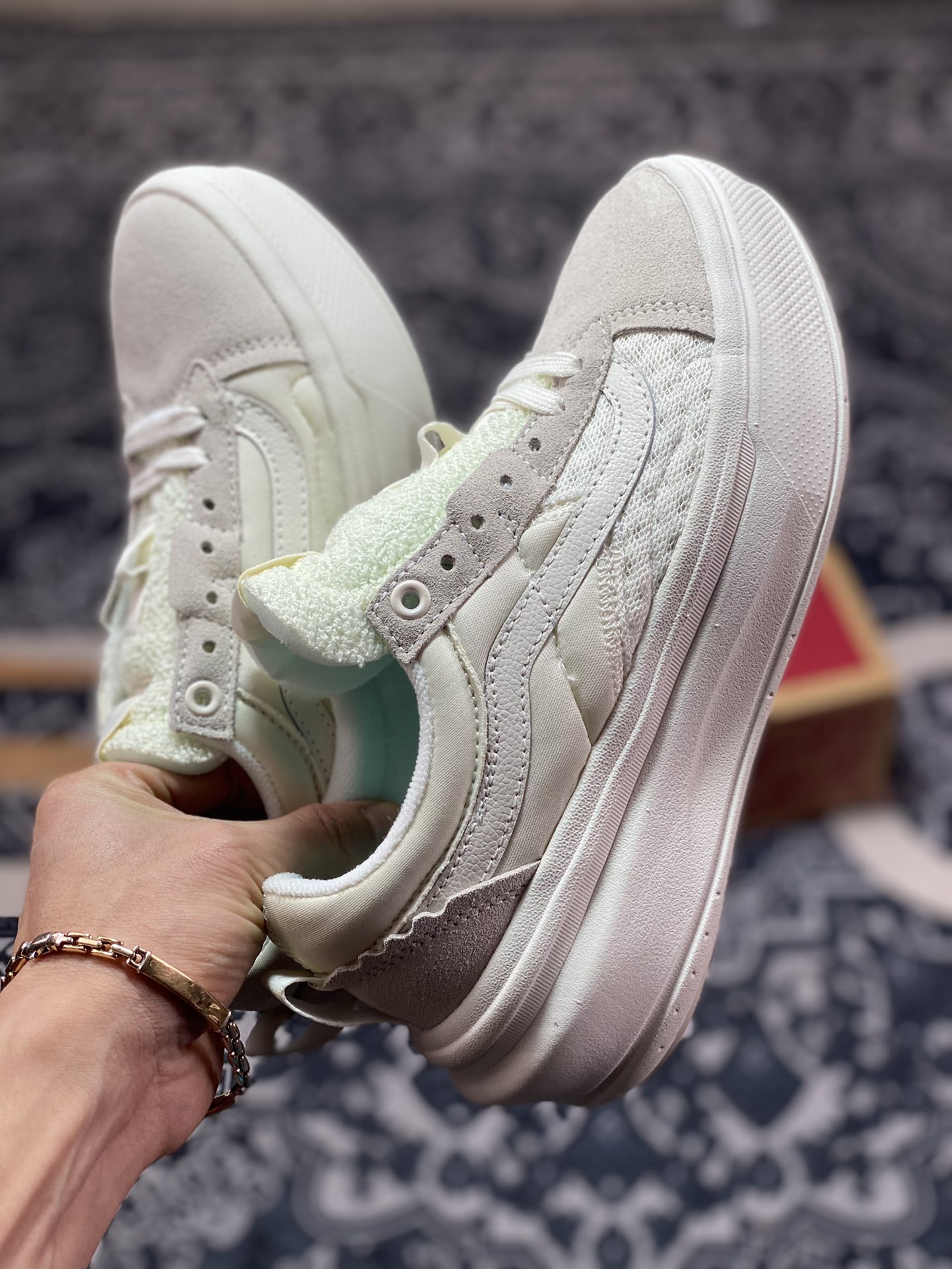 Vans Old Skool Overt CC ultra-light thick-soled height-increasing shoes