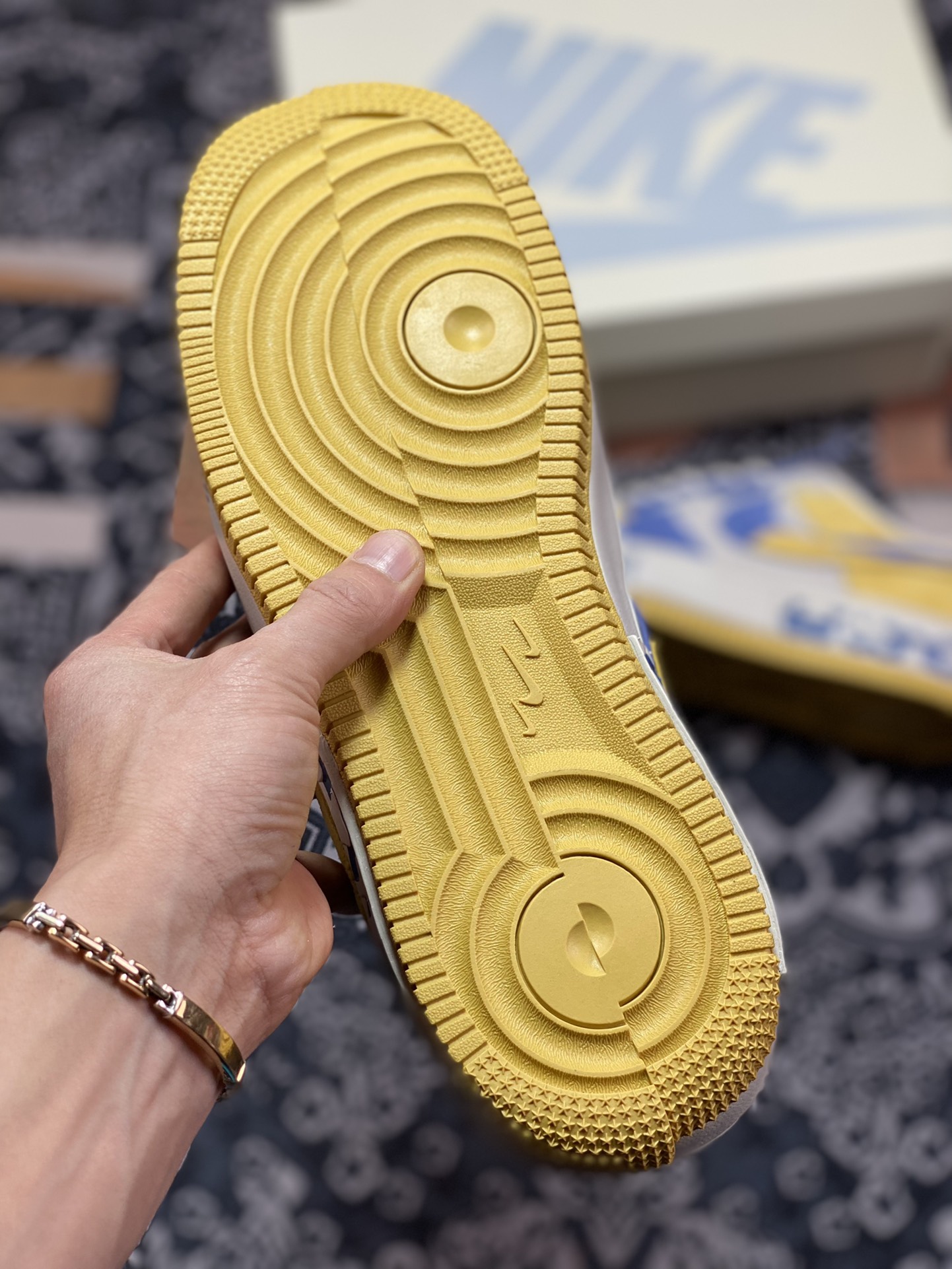 Nike Wmns Air Force 1 Fontanka ”Blue/Beige/Olive” Air Force One sneakers ”denim blue and yellow” CW6688-807